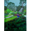 Japanese Garden;oil on canvas;70x50cm. for sale.